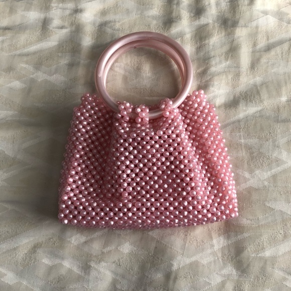 Handmade Pink Pearl Purse - Picture 3 of 4